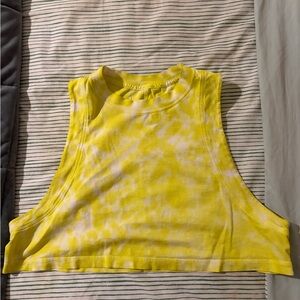 Lululemon Athletica Yellow Tie-Dye Tank Top